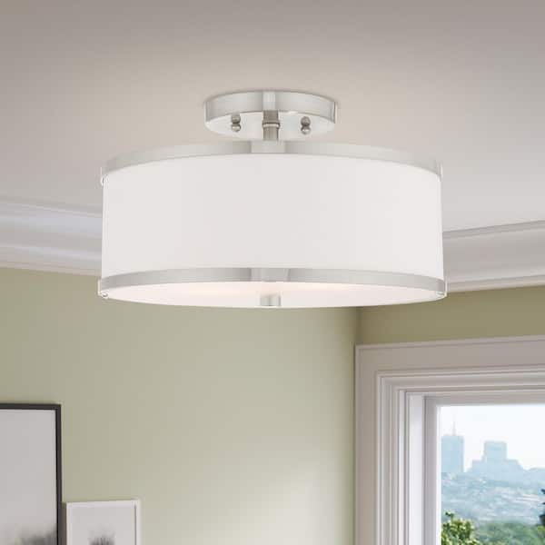 AVIANCE LIGHTING Armitage 2 Light Brushed Nickel Semi-Flush Mount