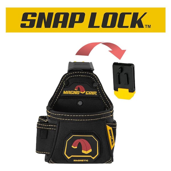 Snap Lock Fastener Tool Pouch with Magnetic Storage