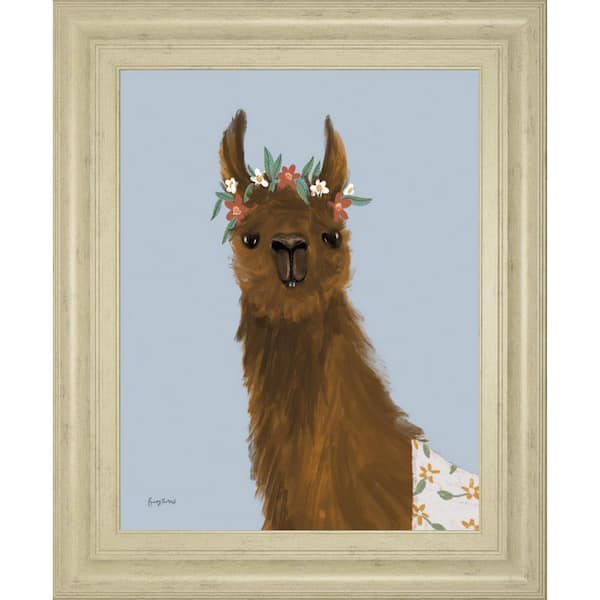 Classy Art Delightful Alpacas II By Becky Thorns 26 in. x 22 in.