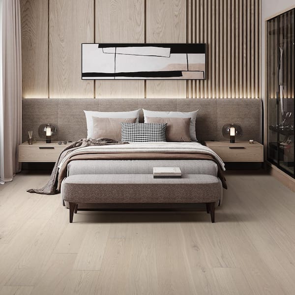 Malibu Wide Plank Point Loma French Oak 3/8 in. T x 6.5 in. W Click Lock Wire Brushed Engineered Hardwood Flooring (945.5 sq. ft./pallet)