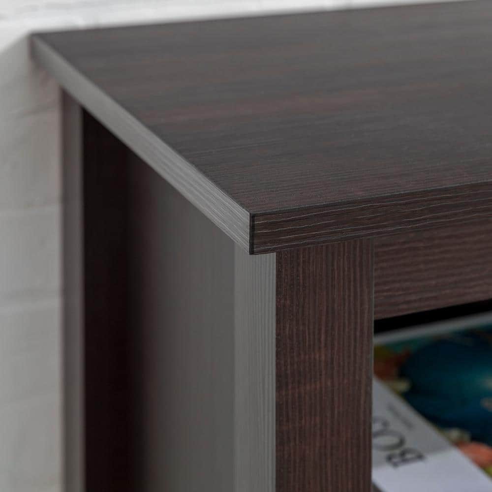 Espresso 70" MDF Wood TV Stand with Cabinet