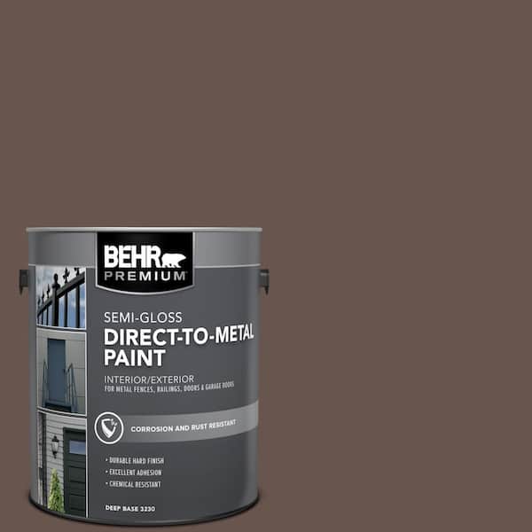 BEHR PREMIUM 1 gal. #HDC-CL-13A Library Leather Semi-Gloss Direct to Metal Interior/Exterior Paint
