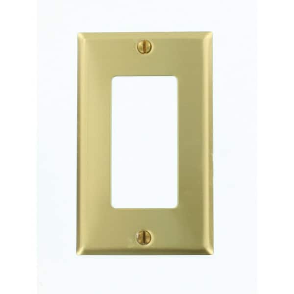 Leviton 1-Gang Decora Wall Plate, Brass