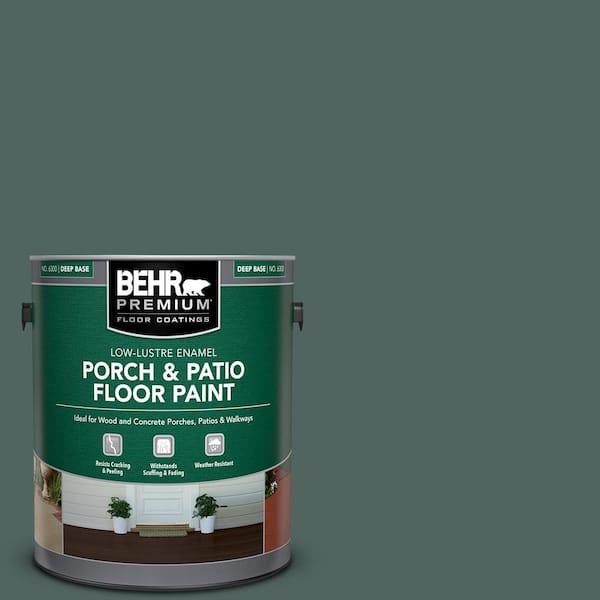 BEHR PREMIUM 1 gal. #S430-7 Blue Fir Low-Lustre Enamel Interior/Exterior Porch and Patio Floor Paint