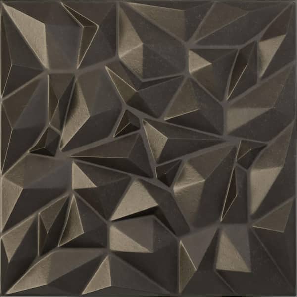 Ekena Millwork 19 5/8 in. x 19 5/8 in. Leto EnduraWall Decorative 3D Wall Panel, Weathered Steel (Covers 2.67 Sq. Ft.)