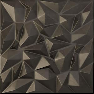 19 5/8 in. x 19 5/8 in. Leto EnduraWall Decorative 3D Wall Panel, Weathered Steel (12-Pack for 32.04 Sq. Ft.)