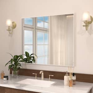 Sight 36 in. W x 30 in. H Rectangular Framed Wall Bathroom Vanity Mirror in Brushed Nickel