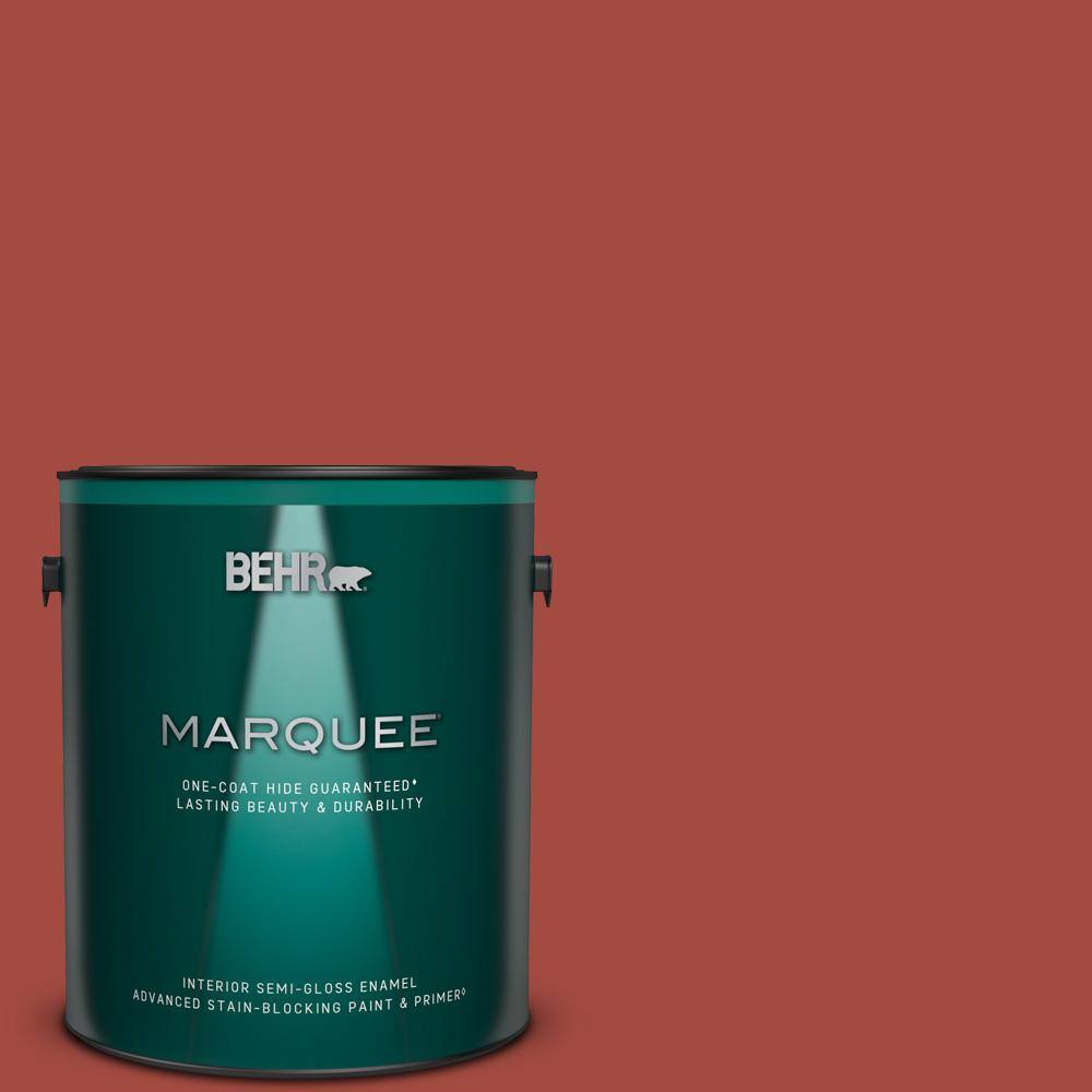 1 gal. #170D-7 Farmhouse Red Semi-Gloss Enamel Interior Paint & Primer