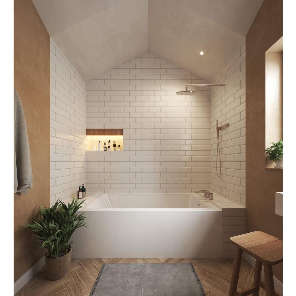 Grayley 66 in. x 36 in. Soaking Alcove Bathtub with Right Drain in White with Shiny White Trim price history on PriceWatchPro