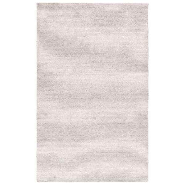 Abstract 3 ft. x 5 ft. Ivory/Taupe Modern Distressed Area Rug