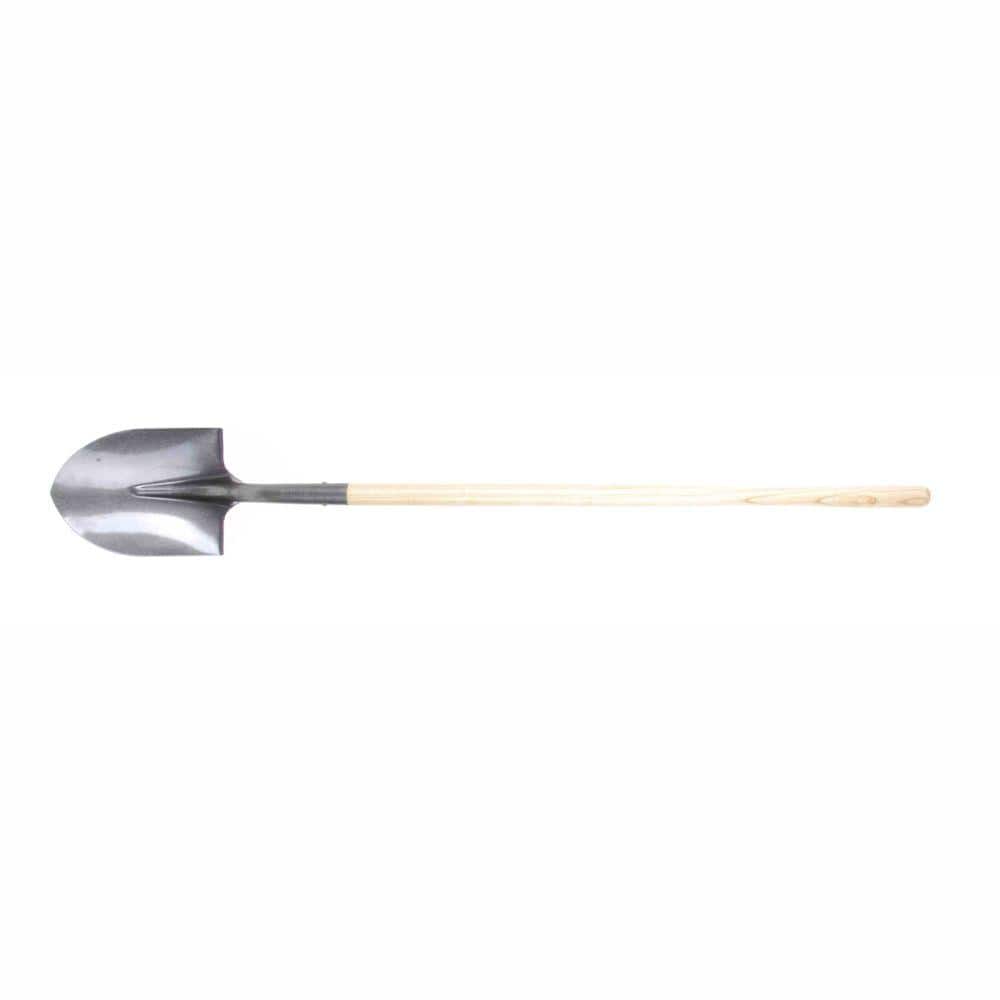 PRIVATE BRAND UNBRANDED 43.3 in. L Wood Handle Digging Carbon Steel Shovel  77470-944 - The Home Depot