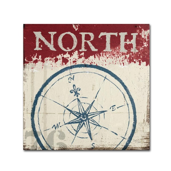 Trademark Fine Art 24 in. x 24 in. "Nautical I Red" by Wellington Studio Printed Canvas Wall Art