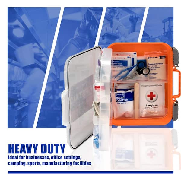 HDX 328-Piece Commercial Clear Front Plastic OSHA First Aid Kit