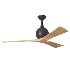 Irene-3 52 in. 6 Fan Speeds Ceiling Fan in Bronze with Remote and Wall Control Included