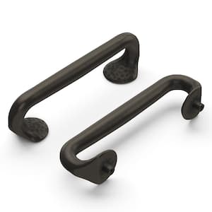 Craftsman Collection Pull 3-3/4 in. (96mm) Center to Center Black Iron Finish Modern Zinc Bar Pull (10-Pack)