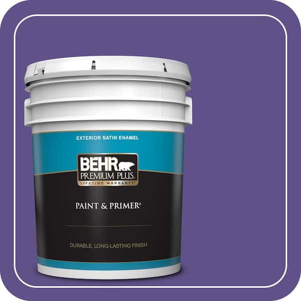 BEHR PREMIUM PLUS 5 gal. #P560-7 Kings Court Satin Enamel Exterior Paint & Primer