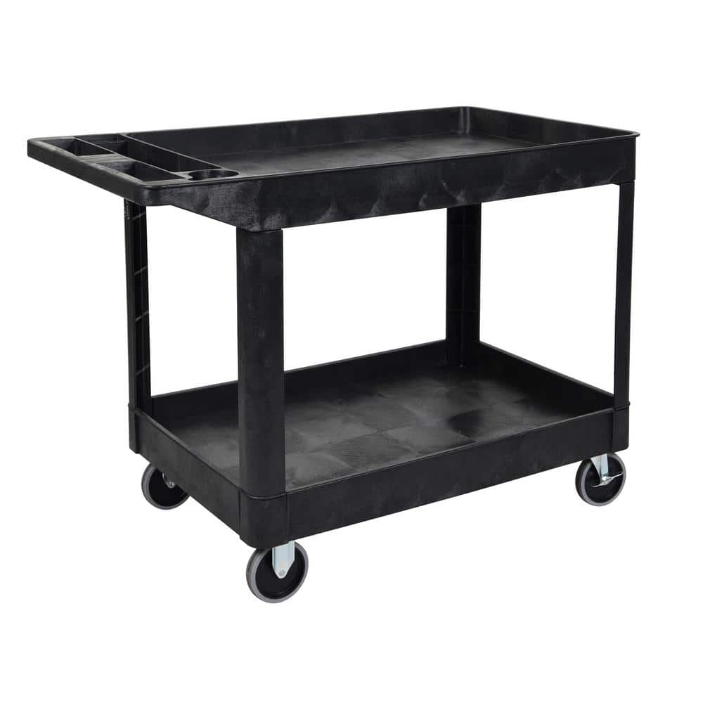 Rubbermaid Commercial Black 300 lb Cap Xtra 3-Shelf Utility Cart