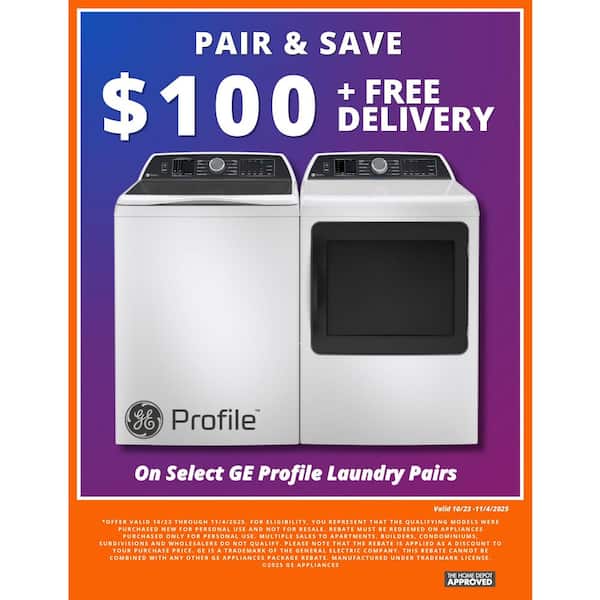 Profile 5.3 cu. Ft. Smart Front Load Washer White w/OdorBlock UltraFresh Vent System, Microban Technology, Tier 2 EStar