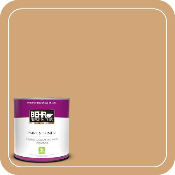 BEHR PREMIUM PLUS 1 qt. #PMD-79 Sesame Eggshell Enamel Low Odor Interior Paint & Primer