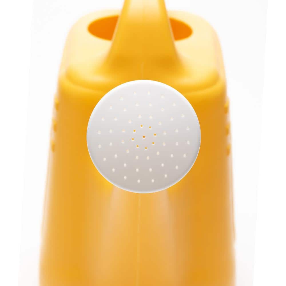 Earthy Yellow 2-Gallon Plastic Watering Can with Removable Nozzle