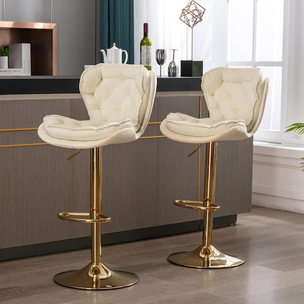 Cream swivel best sale bar stools