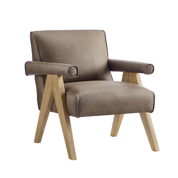 Quality Components Plus Navassa Espresso Faux Leather Arm Chair