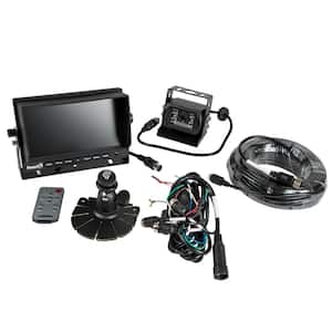 Quad 4 Screen Vehicle Back-Up Monitor Rear View Observation System Kit with One Camera Included