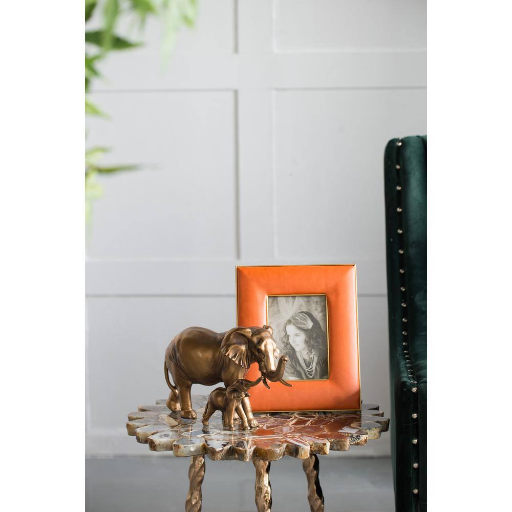 A & B Home 7 in. Copper Elephant Statue 76886DS The Home Depot