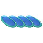 Blue Spring Polyester Float Recliner Water Summertime Relaxation Lounge Seat (4-Pack)