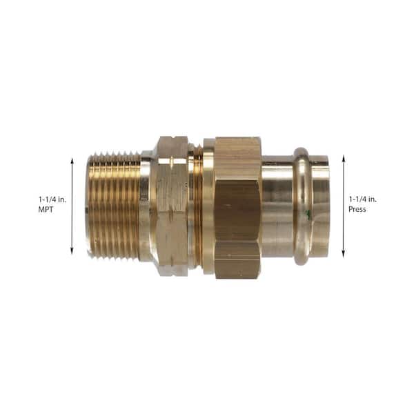 ProPress 1-1/4 in. Press x 1-1/4 in. MPT Zero-Lead Bronze Union