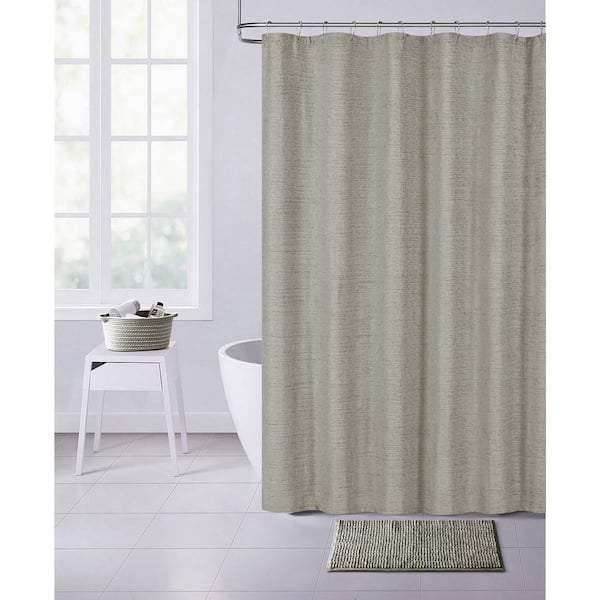 Dainty Home Paris 70 in. x 72 in. Silver Shower Curtain