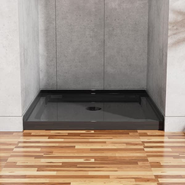 Moray 36 in. L x 36 in. W Threshold Alcove Shower Pan Base in Black
