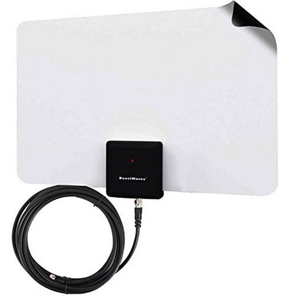 BoostWaves Supreme Amplified Razor 50 HDTV Indoor Antenna with RG6 Cable