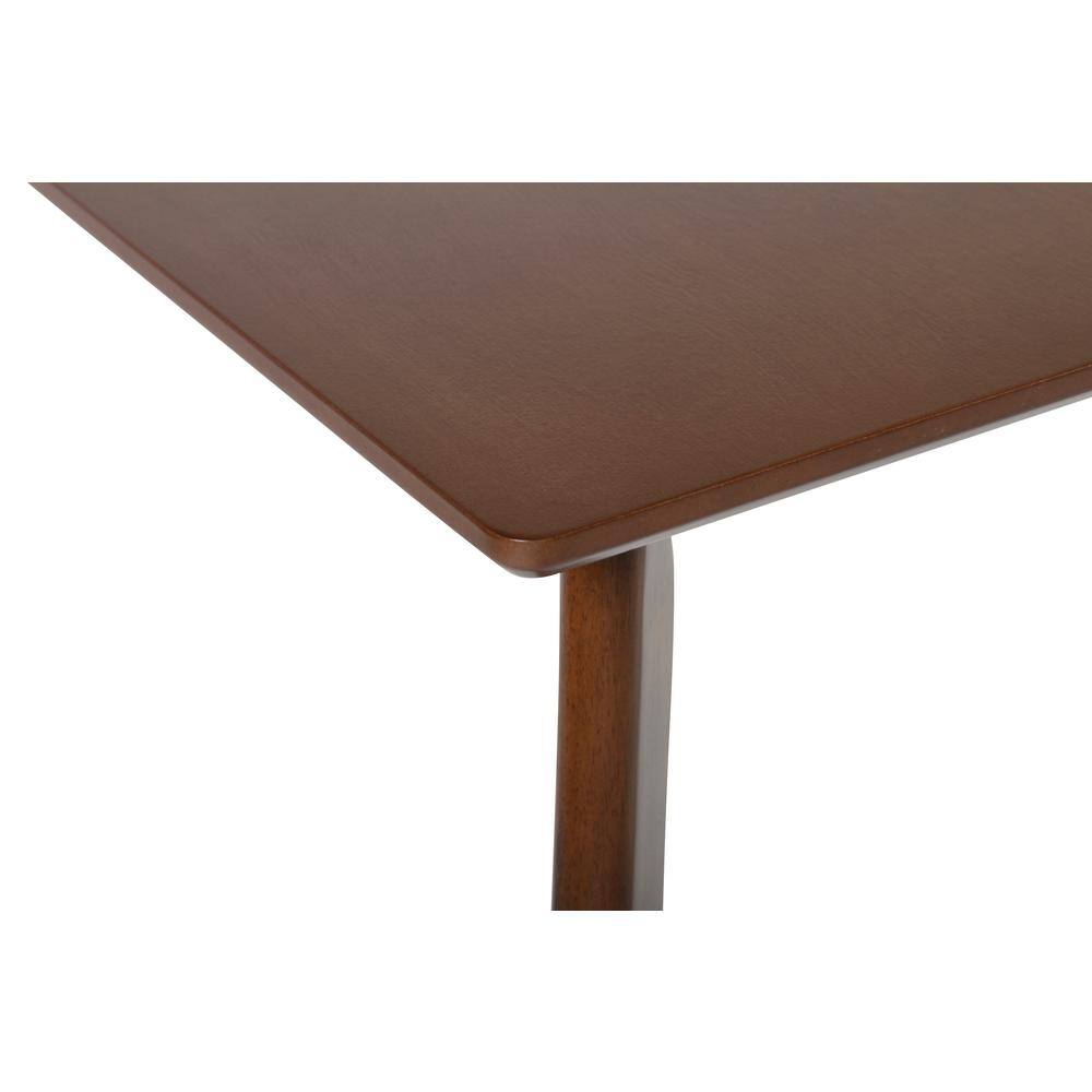 Morocco Walnut Brown Mid-Century Modern 5-Piece Dining Set