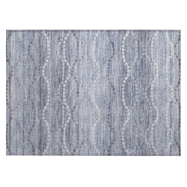 Chantille Machine Washable Indoor/Outdoor Abstract ACN2030 Blue 1 ft. 8 in. x 2 ft. 6 in. Accent Rug