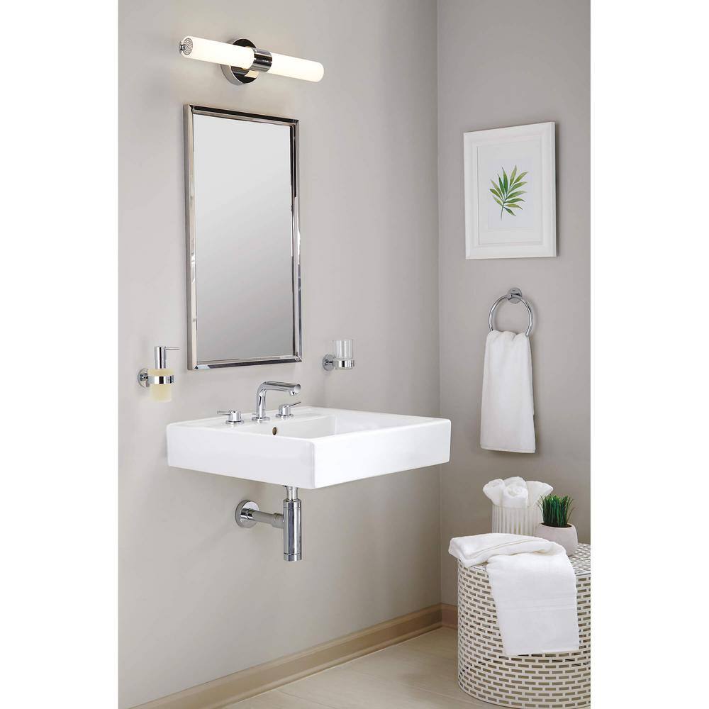 Brushed Nickel Modern Widespread Bathroom Faucet with Drain Assembly