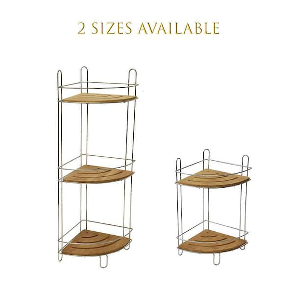 cadeninc 5-Tier Bamboo Bathroom Corner Storage Rack Boch-LQD0-JI5G - The  Home Depot