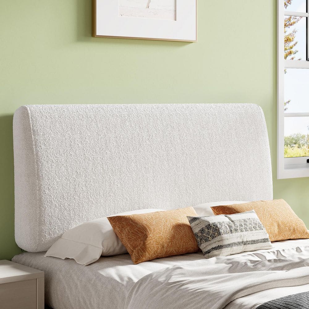 Gray Queen Ergonomic Upholstered Foam Headboard Adjustable Headboard - thumbnail 10