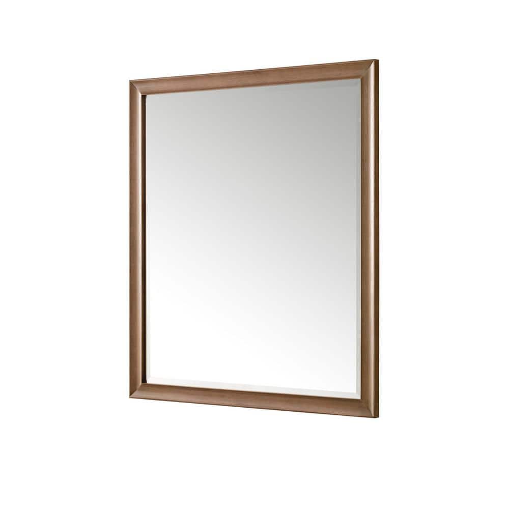 Whitewashed Walnut 40" x 36" Rectangular Framed Mirror