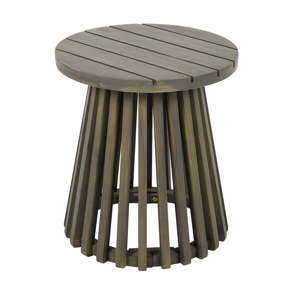 Grey Round Acacia Wood Outdoor Side Table price history on PriceWatchPro