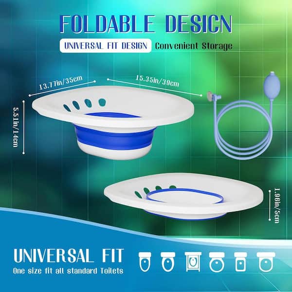 Adrinfly Collapsible Sitz Bath 15.2 in. L x 13.6 in. W x 1.9 in. H