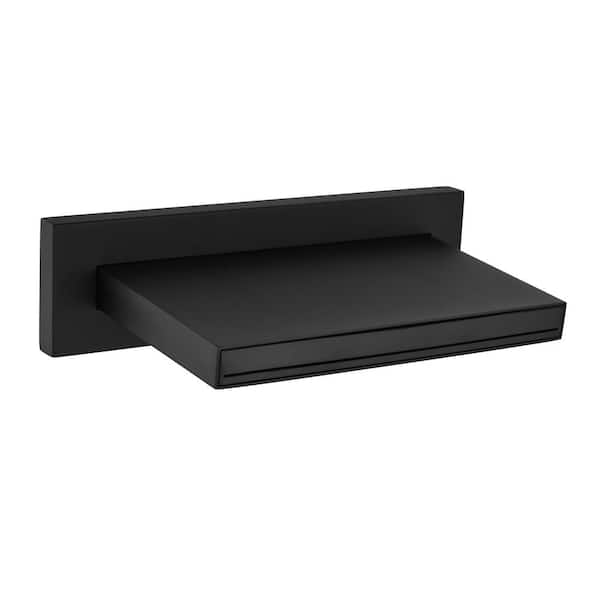 WELLFOR Waterfall Tub Faucet Wall Mount Tub Filler Spout in Matte Black
