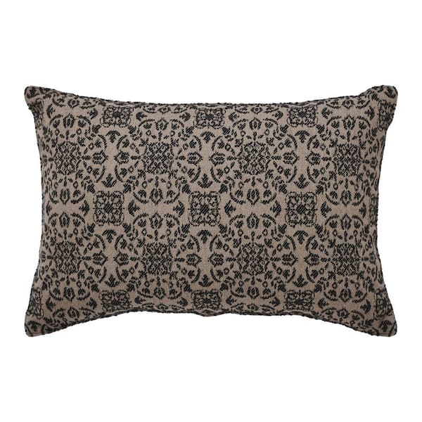 Custom House Natural Primitive Black Country Jacquard 9.5 in. x 14 in. Throw Pillow