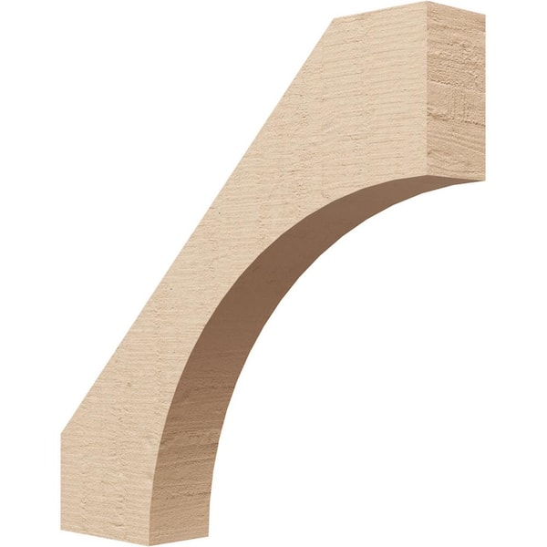 Ekena Millwork 3 in. x 18 in. x 18 in. Westlake Rough Cedar Woodgrain Timberthane Polyurethane Knee Brace, Primed