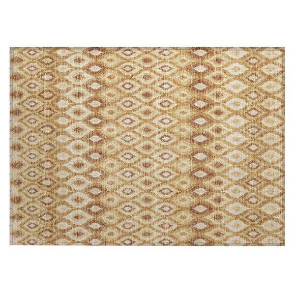 Chantille Machine Washable Indoor/Outdoor Abstract ACN3122 Gold 2 ft. x 3 ft. Accent Rug