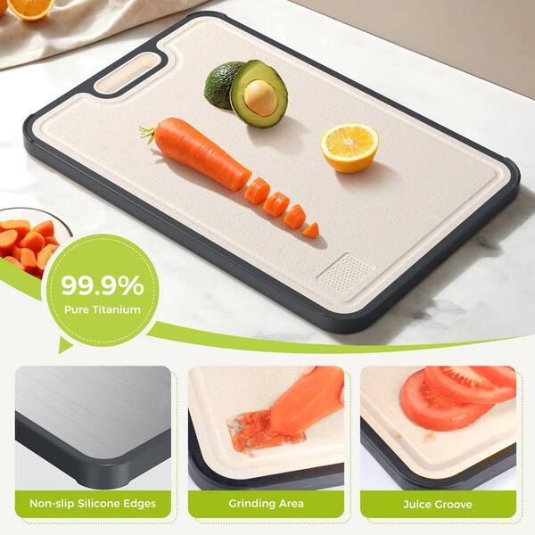 Heavy Cutting Board Double Sided, Pure Titanium Cutting