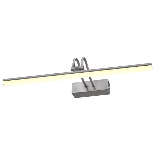 Unbranded Minimalist Rechargeable 16 in. Wall Mounted Black Steel LED Picture Light with Remote Control