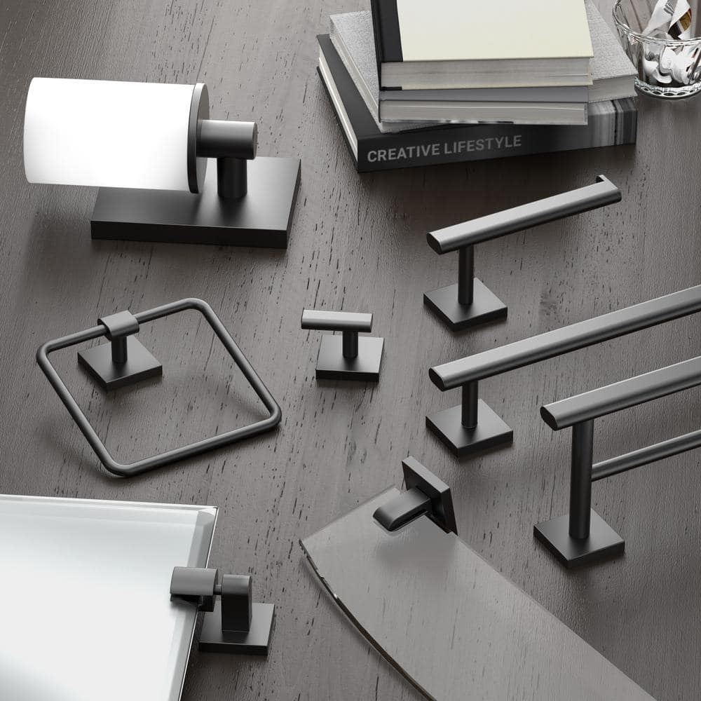 Matte Black 32-Inch Wall Mounted Towel Bar