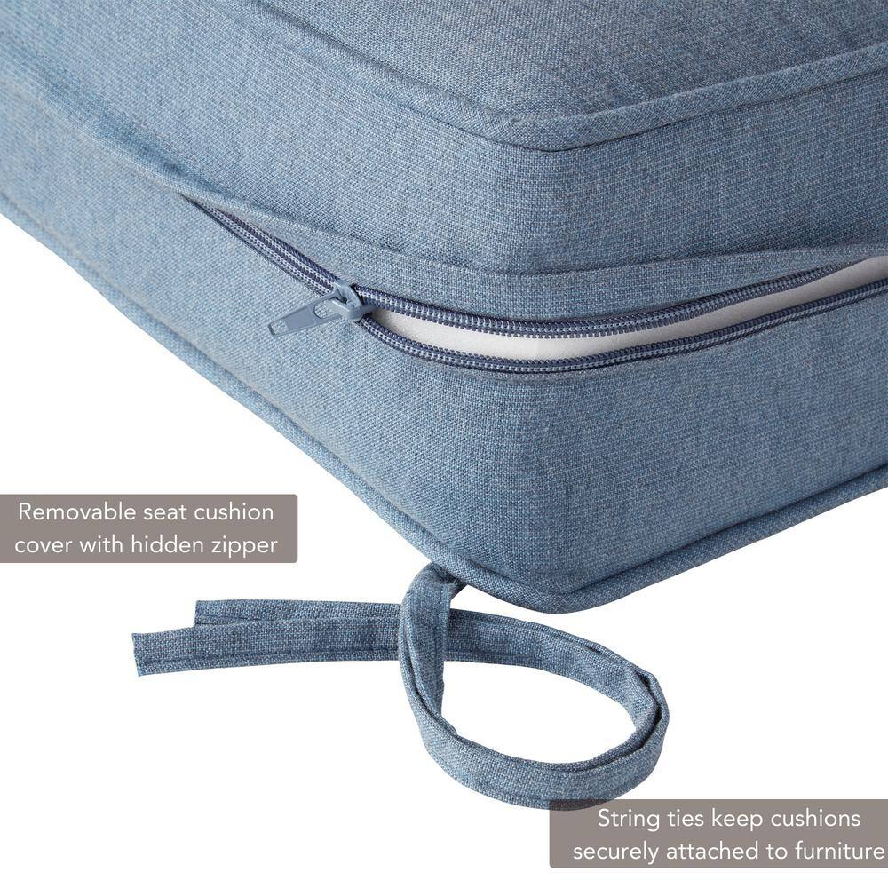 Denim Blue Sunbrella Deep Seat Cushion Set