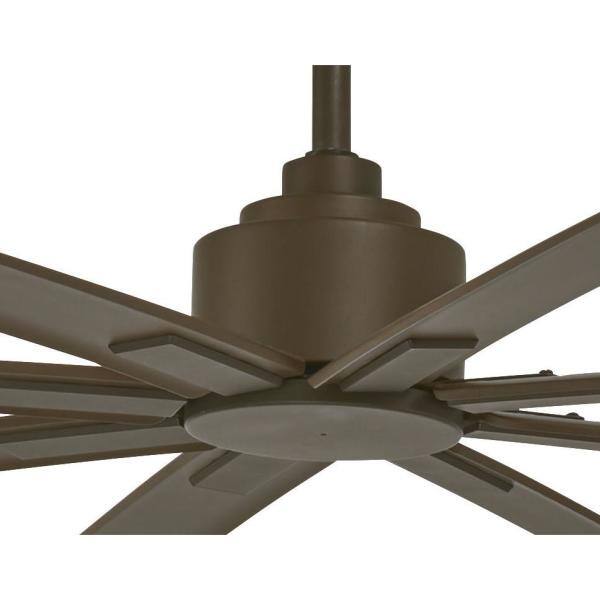 MINKA-AIRE F896-84-SBR/CL Xtreme H2O 84 Inch DC Motor Outdoor Ceiling Fan With Remote Control In Soft Brass Finish With Coal Blades